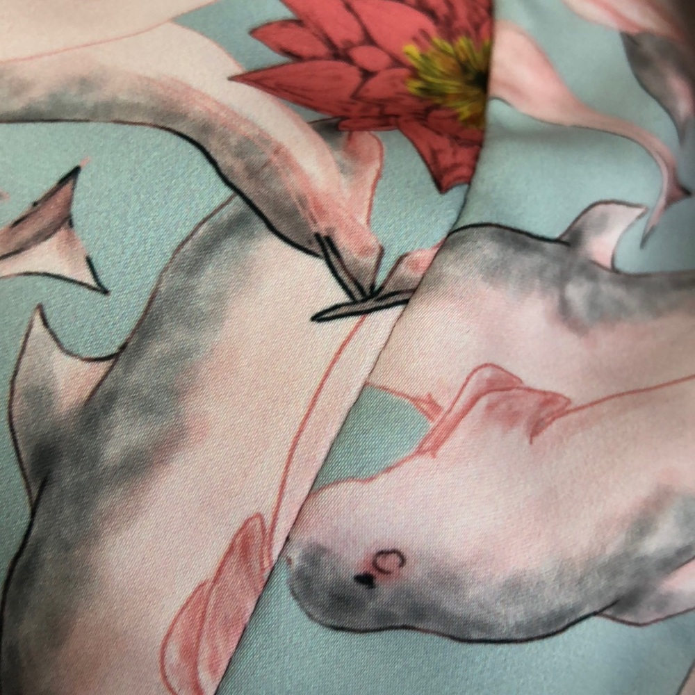 Ana Lucia Bermudez Front Tie Crop Top with Sleeves - Picture 4 of 4